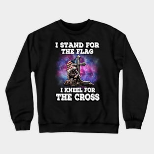 I Stand For The Flag I Kneel For The Cross, Memorial Day, Veteran, Patriotic Crewneck Sweatshirt